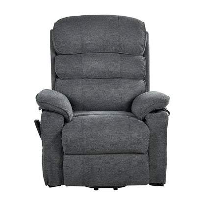 VEVOR Power Lift Recliner Chair, Dual Motor Medium Lift Chair with Heat and Massage for Elderly, Position Adjustable, Remote Control, with Side Pockets, Chenille Fabric, Dark Gray - View 9