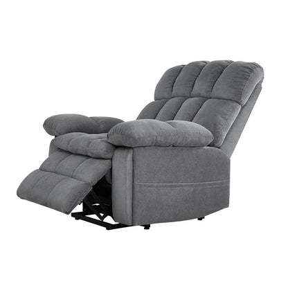 VEVOR Power Lift Recliner Chair, Dual Motor, Oversized Electric Lift Chair with Heat and Massage for Elderly, Infinite Position Adjustment, Chenille Fabric, with Side Pockets, Cup Holders, Light Gray - View 8