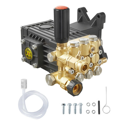 VEVOR Pressure Washer Pump, 1" Shaft Horizontal Triplex Plunger, 3600 PSI, 3.7 GPM, Replacement Power Washer Pumps Kit with Siphon Tube, Hardware, Compatible with Simpson MorFlex 40224, 40225, 40226 - View 8