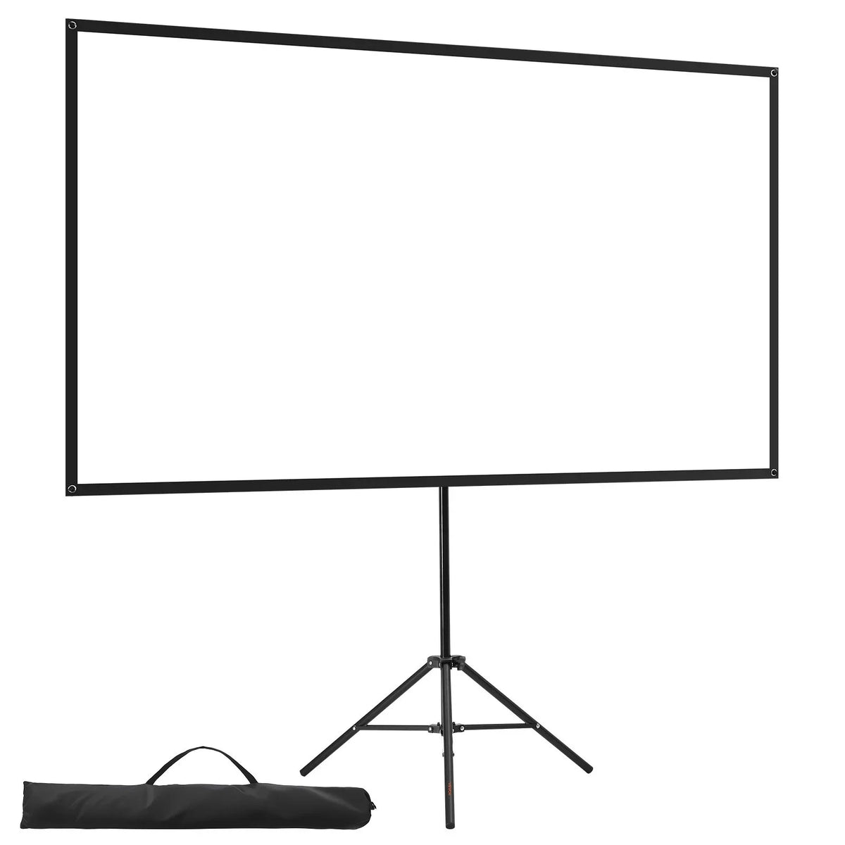 VEVOR Projector Screen with Stand, 80 Inch 160° Wide Angle Indoor Outdoor Projection Screen, 16:9 4K HD Wrinkleless Portable Tripod Screens with Carry Bag, for Movie Home Theater Office Presentation - View 8
