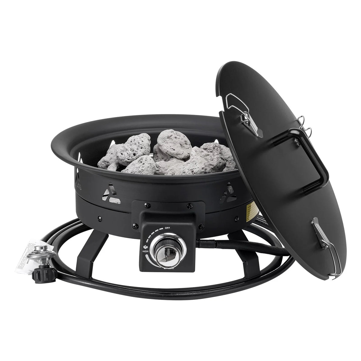 VEVOR Propane Fire Pit 19” Outdoor Portable Gas Fire Pit for Heating 58000 BTU - View 2