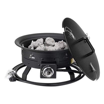 VEVOR Propane Fire Pit 19” Outdoor Portable Gas Fire Pit for Heating 58000 BTU - View 2