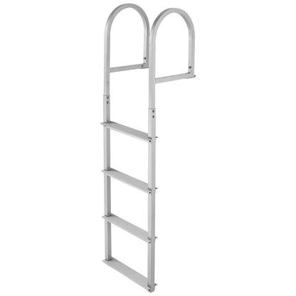 VEVOR Removable Dock Ladder, 4 Steps, Aluminum Alloy Pontoon Boat Swim Ladder, with Non-Slip Wide Steps, 500 lbs Weight Capacity, Quick Release Design, for Lake Swimming, Pool, Boat, Marine Boarding - View 10