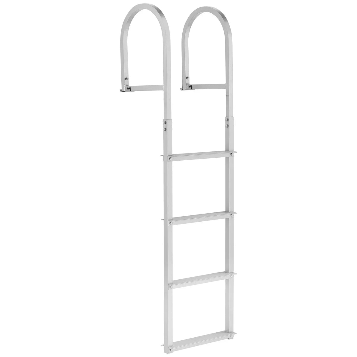 VEVOR Removable Dock Ladder, 4 Steps, Aluminum Alloy Pontoon Boat Swim Ladder, with Non-Slip Wide Steps, 500 lbs Weight Capacity, Quick Release Design, for Lake Swimming, Pool, Boat, Marine Boarding - View 9
