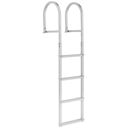 VEVOR Removable Dock Ladder, 4 Steps, Aluminum Alloy Pontoon Boat Swim Ladder, with Non-Slip Wide Steps, 500 lbs Weight Capacity, Quick Release Design, for Lake Swimming, Pool, Boat, Marine Boarding - View 9
