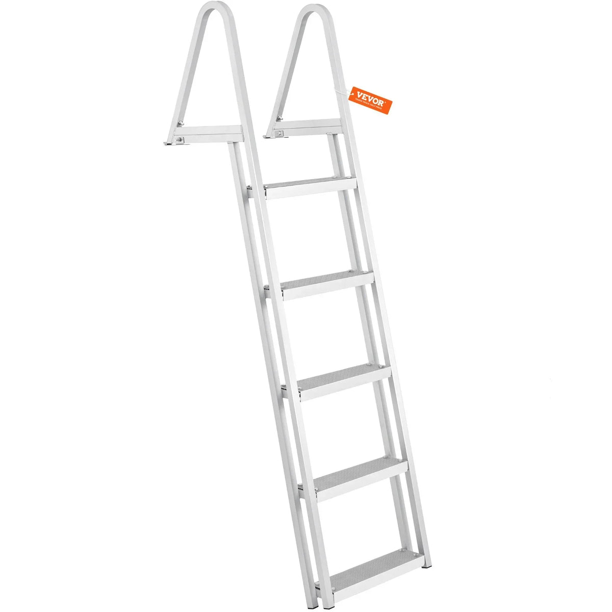 VEVOR Removable Dock Ladder 5 Steps, 350 lbs Load Capacity, Pontoon Boat Ladder with 4'' Wide Step & Nonslip Design for Ship/Lake/Pool/Marine Boarding - View 9