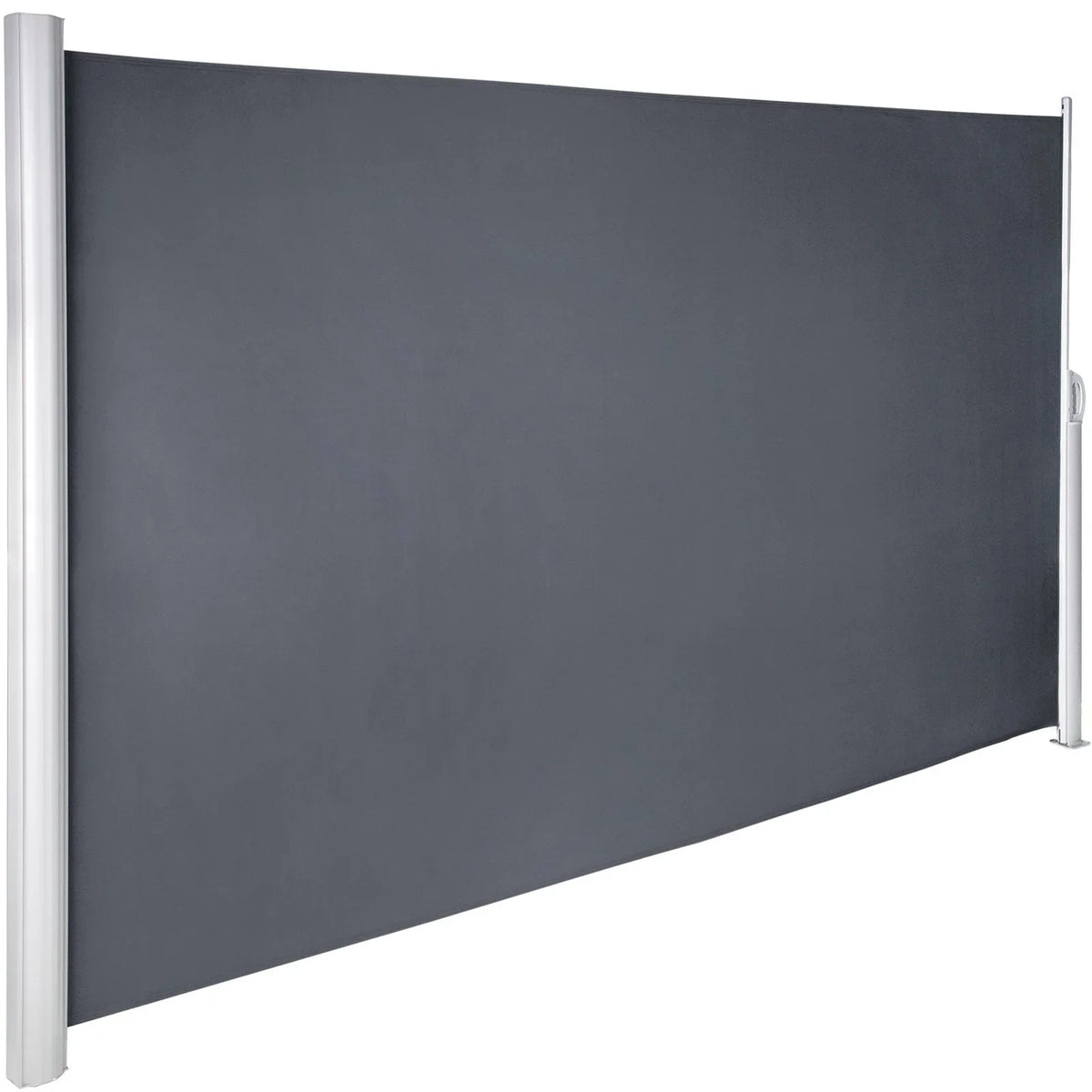 VEVOR Retractable Side Awning, 63''x 118'' Aluminum Outdoor Privacy Screen, 280g Polyester Water-proof Retractable Patio Screen, UV 30+ Room Divider Wind Screen for Patio, Backyard, Balcony, Gray - View 9