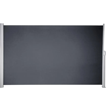 VEVOR Retractable Side Awning, 63''x 118'' Aluminum Outdoor Privacy Screen, 280g Polyester Water-proof Retractable Patio Screen, UV 30+ Room Divider Wind Screen for Patio, Backyard, Balcony, Gray - View 10