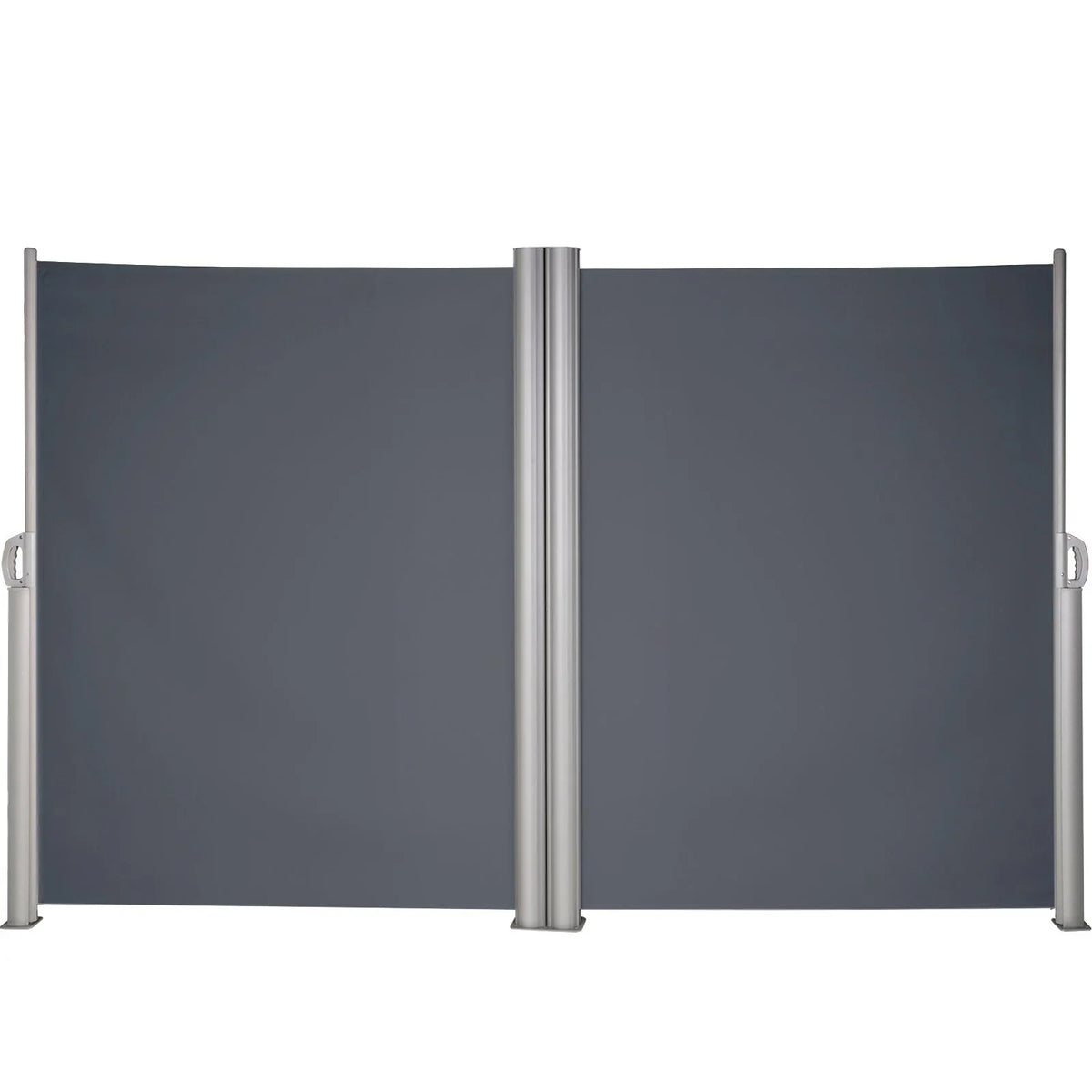 VEVOR Retractable Side Awning, 71''x 236'' Aluminum Outdoor Privacy Screen, 280g Polyester Water-proof Retractable Patio Screen, UV 30+ Room Divider Wind Screen for Patio, Backyard, Balcony, Gray - View 10