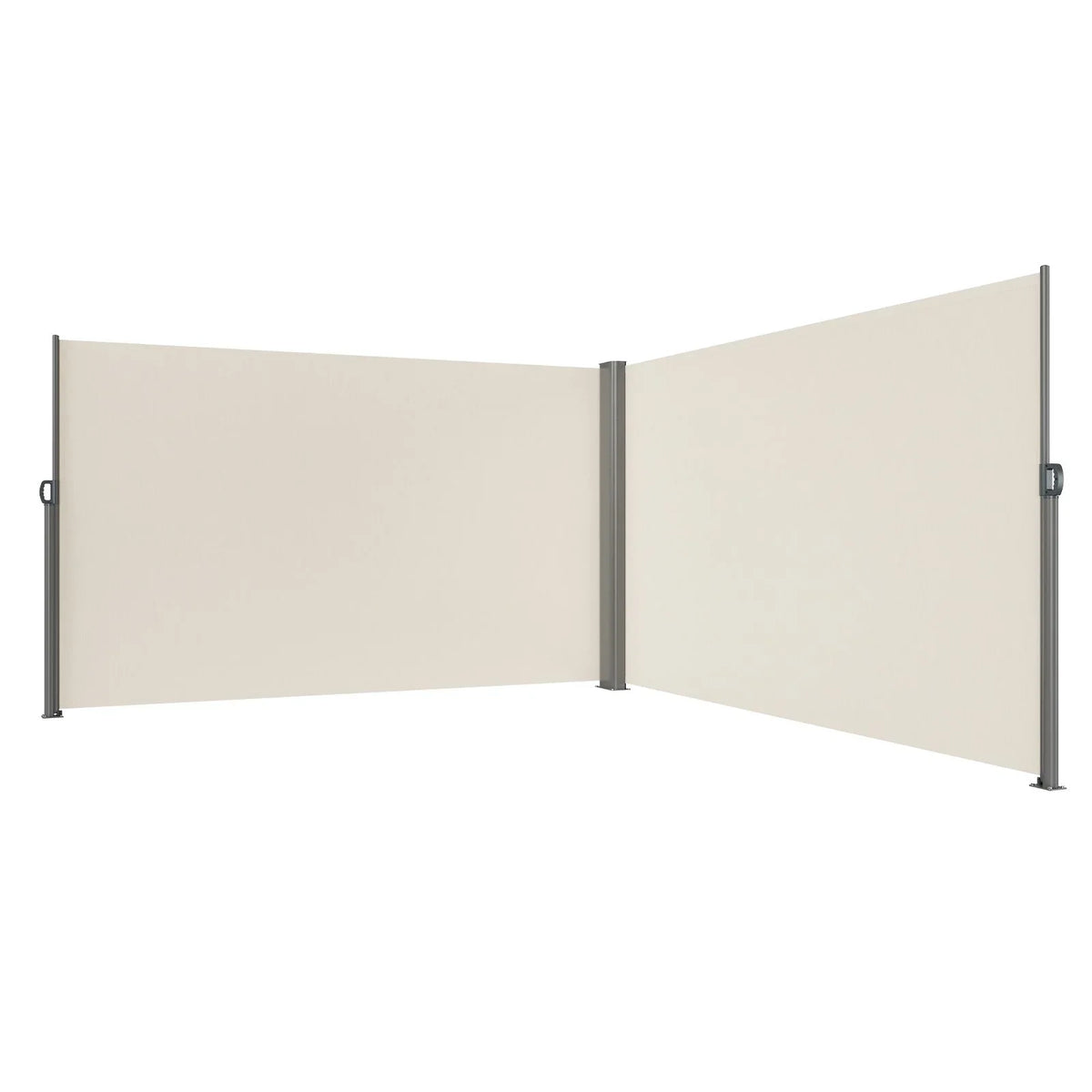 VEVOR Retractable Side Awning, 71''x 236'' Aluminum Outdoor Privacy Screen, 280g Polyester Water-proof Retractable Patio Screen, UV 30+ Room Divider Wind Screen for Patio, Backyard, Balcony, Beige - View 18