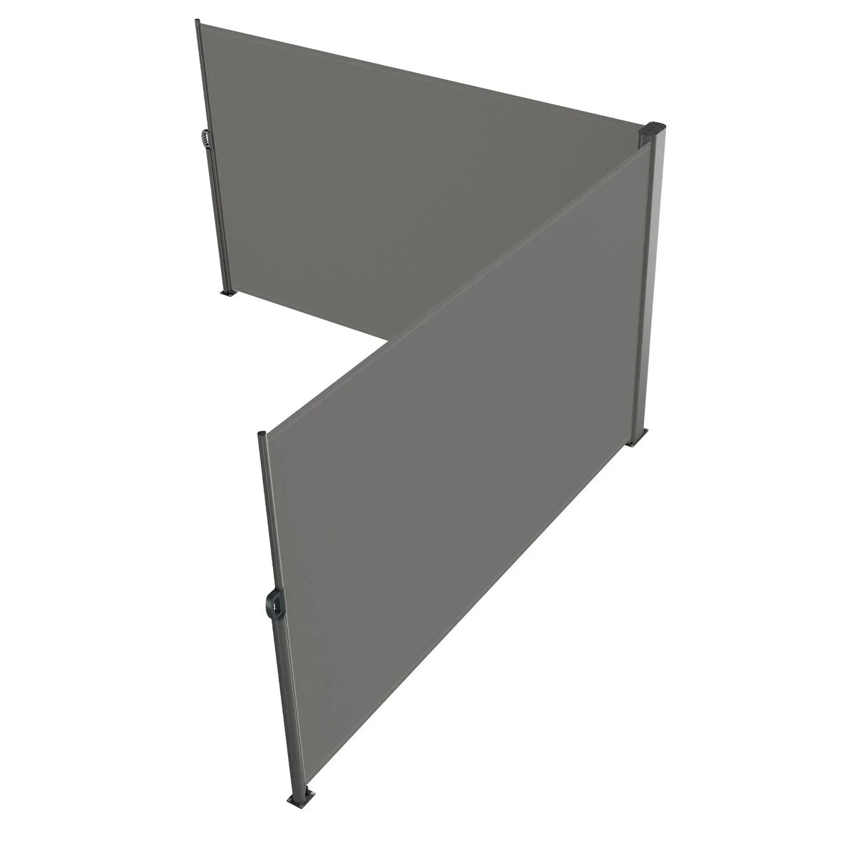VEVOR Retractable Side Awning, 71''x 236'' Aluminum Outdoor Privacy Screen, 280g Polyester Water-proof Retractable Patio Screen, UV 30+ Room Divider Wind Screen for Patio, Backyard, Balcony, Gray - View 20