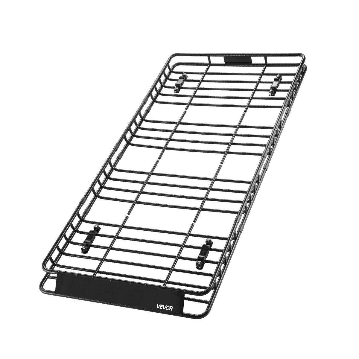 VEVOR Roof Rack Basket, 84 x 39 x 4.1 in, Universal Rooftop Cargo Carrier with 7.9 x 3.9 x 10.2 in Cargo Bag, Net, Ratchet Straps, 250 lbs Max Load Capacity Car Top Luggage Holder, for SUV Truck Car - View 10