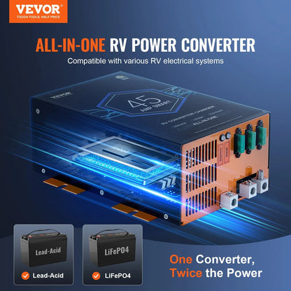VEVOR RV Converter 45 Amp 110V AC to 12V DC RV Power Converter Battery Charger - View 2