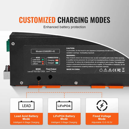 VEVOR RV Converter 45 Amp 110V AC to 12V DC RV Power Converter Battery Charger - View 3
