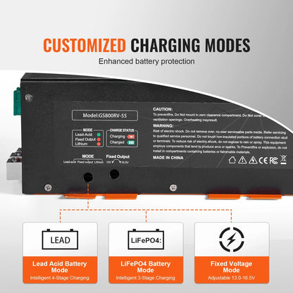 VEVOR RV Converter 55 Amp 110V AC to 12V DC RV Power Converter Battery Charger - View 2