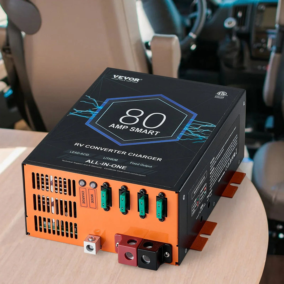 VEVOR RV Converter 80 Amp 110V AC to 12V DC RV Power Converter Battery Charger - View 7
