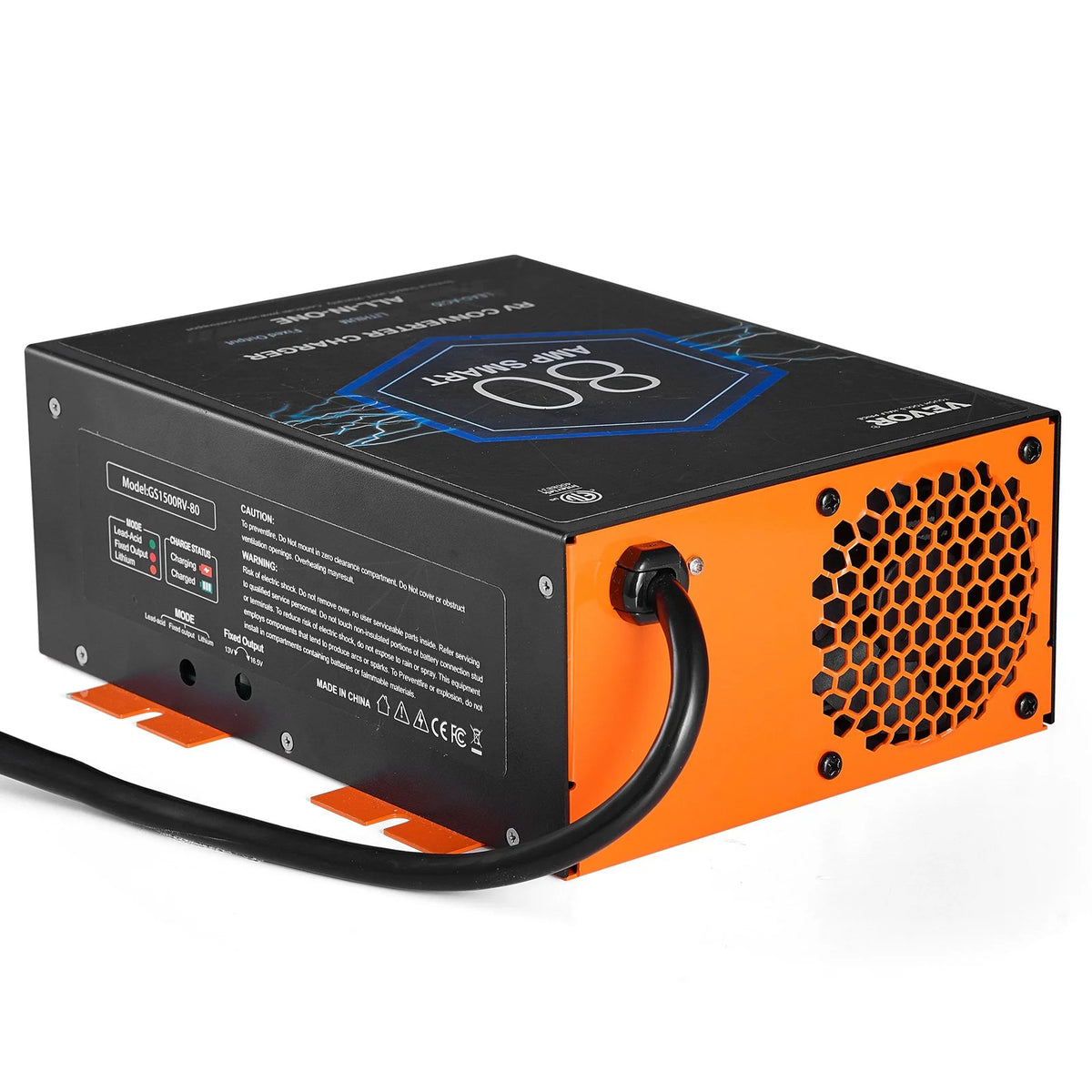 VEVOR RV Converter 80 Amp 110V AC to 12V DC RV Power Converter Battery Charger - View 8