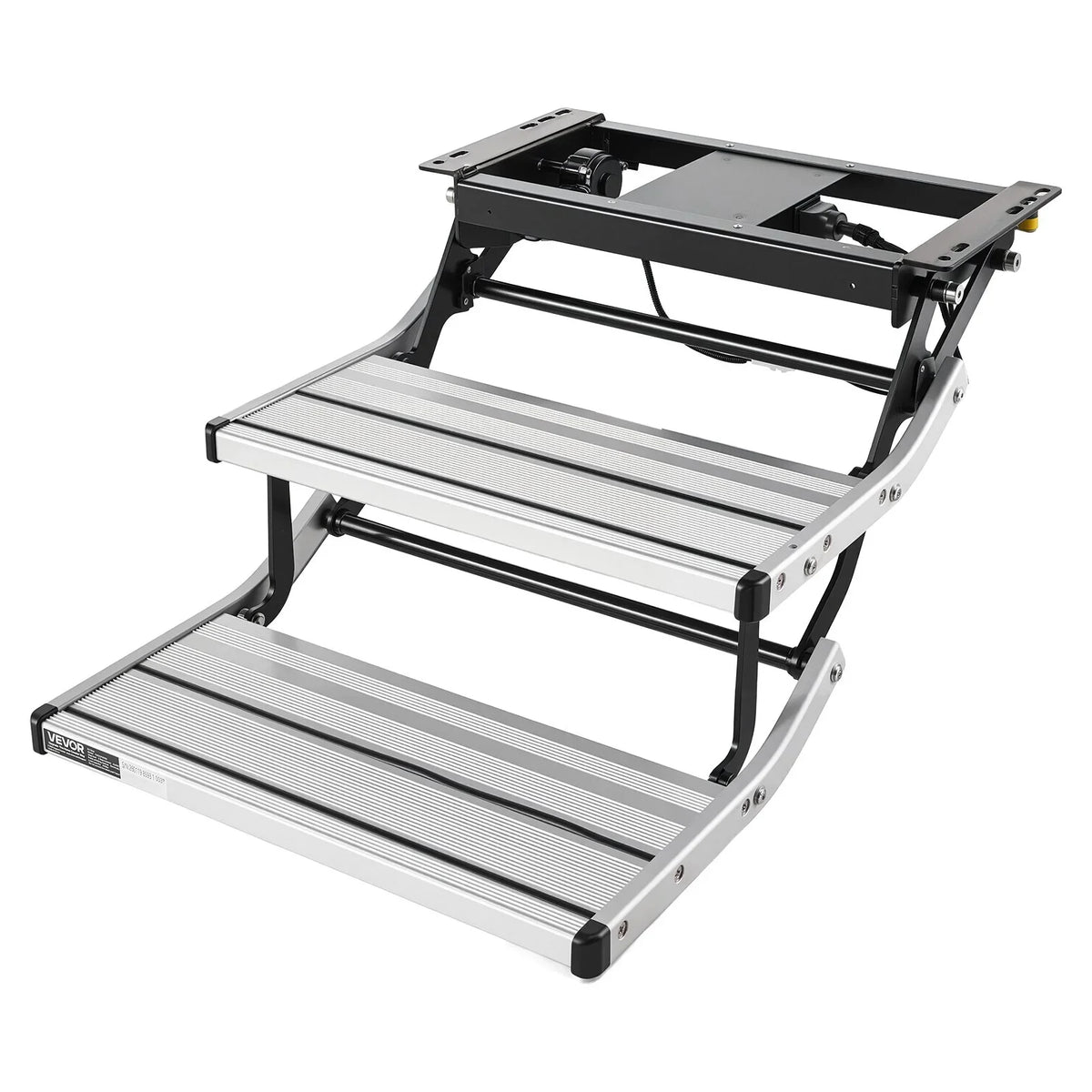 VEVOR RV Steps, 2-Step, 440 lbs Load Capacity, Electric Retractable RV Stairs, Telescopic Folding Aluminum Alloy Camper Steps, Steel Frame Non-Slip Entry Stair for Camper Van Motorhome Travel Trailer - View 8