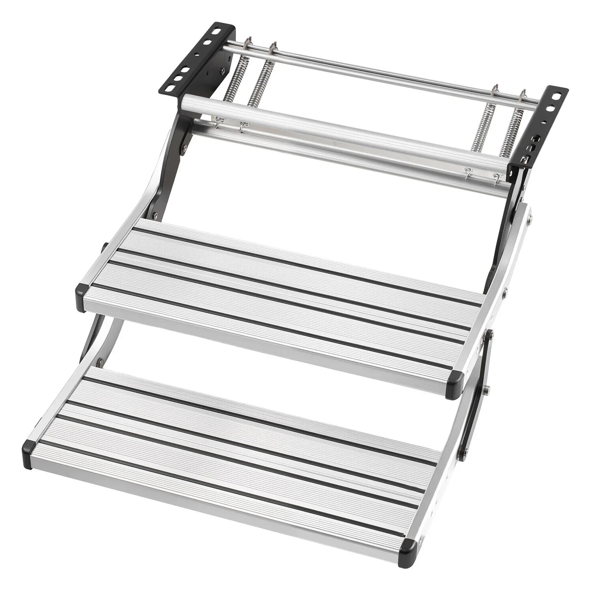 VEVOR RV Steps, 2-Step, 440 lbs Load Capacity, Manual Retractable RV Stairs, Telescopic Folding Aluminum Alloy Camper Steps, Steel Frame Non-Slip Entry Stairs for Camper Van Motorhome Travel Trailer - View 10