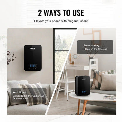 VEVOR Scent Air Machine, 180ml Bluetooth Smart Essential Oil Diffuser, 2000sq.ft Waterless HVAC Scent Diffuser with Cold Air Technology, Aromatherapy Diffuser Machine for Home, Office, Hotel, - View 5