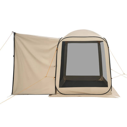 VEVOR Screen House Tent, 6 x 6 ft, 4-6 Person Pop Up SUV Tailgate Tent, Portable Screened in Canopy with Carry Bag, Netting Sides, for Car Camping, Garden, Patio, Backyard, Outdoor Activities, Beige - View 10