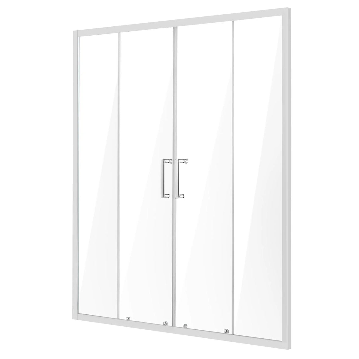 VEVOR Semi-frameless Shower Door, 57.8-59 W x 70 H in, Double Sliding Glass Door with 1/4 in(6mm) Clear Tempered Glass, Waterproof Shatterproof NANO Stainproof with Stainless Steel Hardware, Chrome - View 9