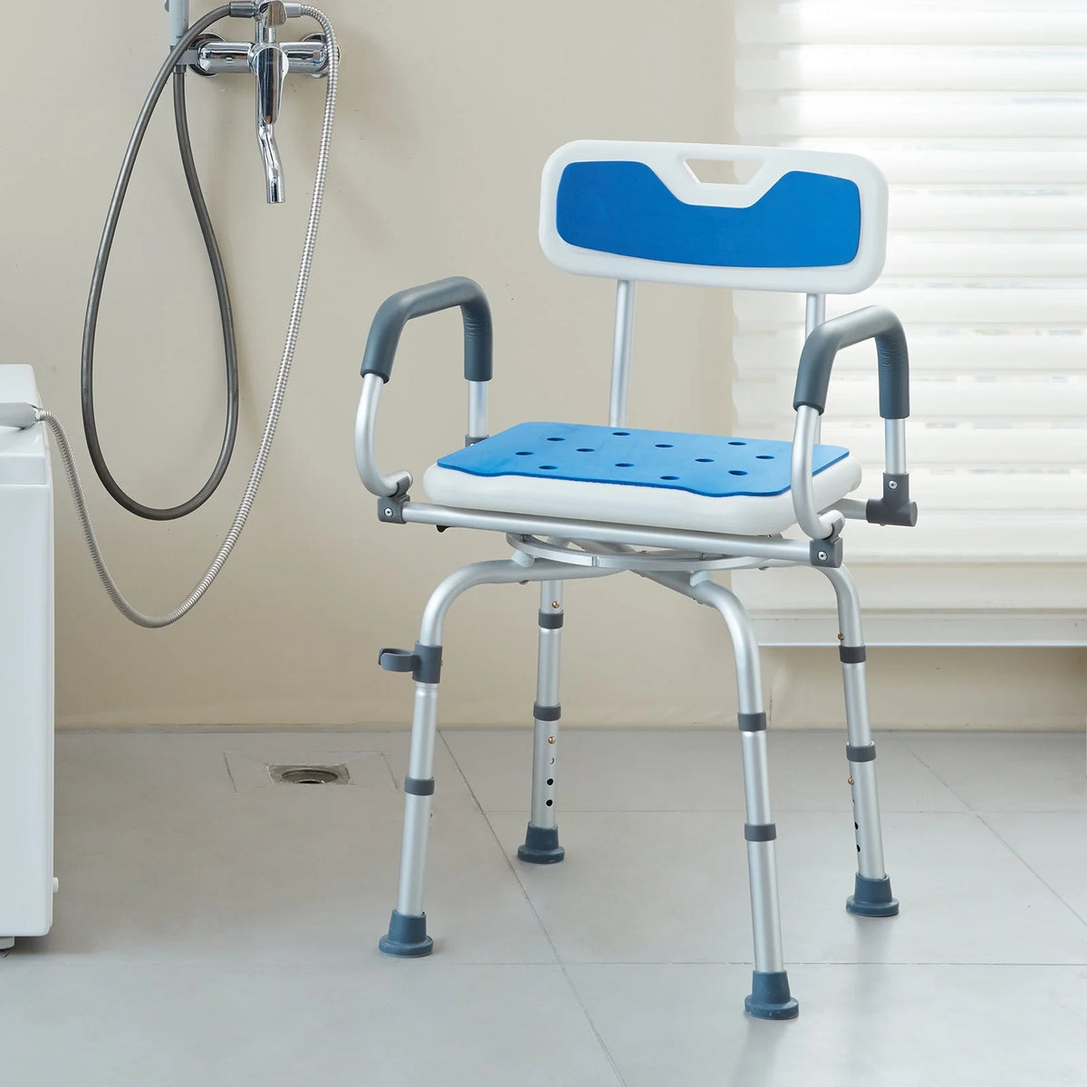 VEVOR Shower Chair 360° Swivel Bathtub Shower Seat with Pivoting Arms 400LBS - View 8