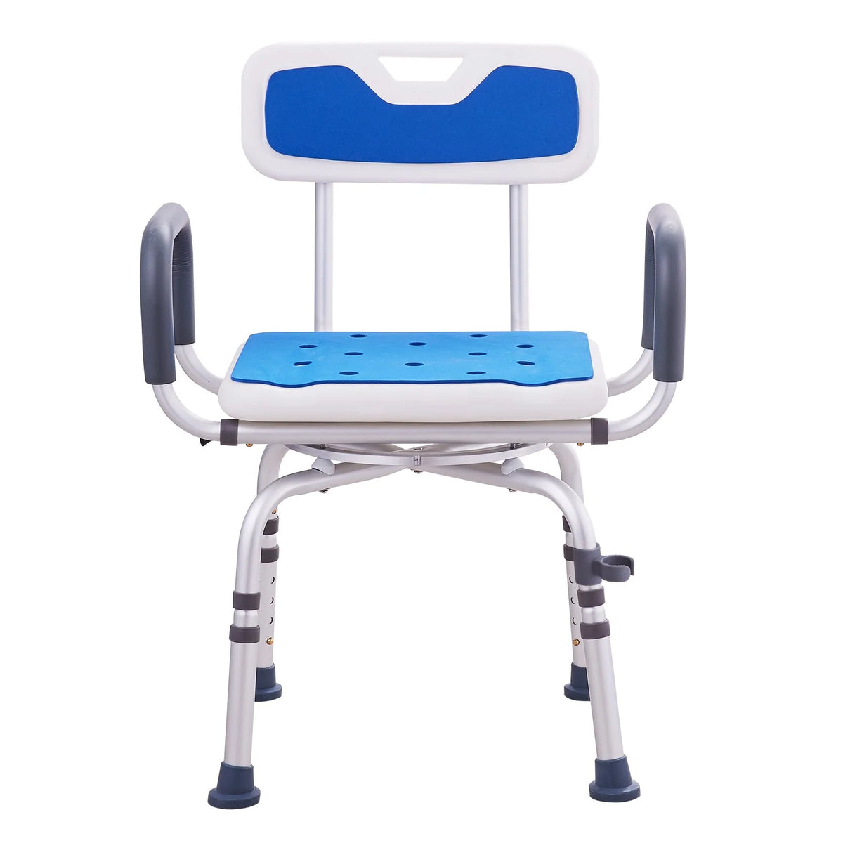 VEVOR Shower Chair 360° Swivel Tub Shower Seat with Armrests & Backrest 400lbs - View 9