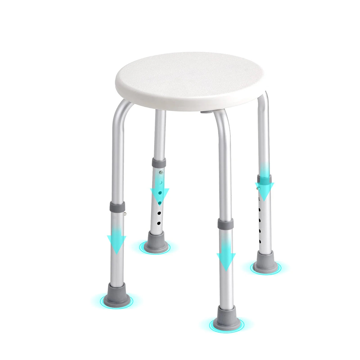 VEVOR Shower Chair for Inside Shower, Adjustable Height Shower Stool, Non-Slip Bench Bathtub Seat Stool for Elderly Disabled Adults Handicap, 300 lbs Capacity - View 8