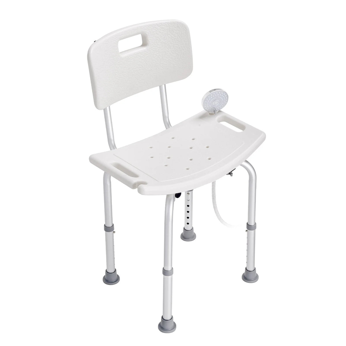 VEVOR Shower Chair, Shower Seat with Back, Adjustable Height Shower Stool, Shower Chair for Inside Shower Bathtub, Non-slip Bathroom Bench Bath Chair for Elderly Disabled Handicap, 350 lbs Capacity - View 10
