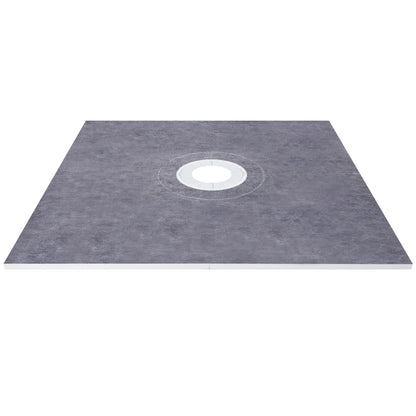 VEVOR Shower Curb Kit, 48"x48" Watertight Shower Curb Overlay with 4" ABS Central Bonding Flange, 4" Stainless Steel Grate, 2 Cuttable Shower Curb and Trowel, Shower Pan Slope Sticks Fit for Bathr - View 10
