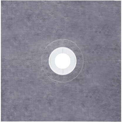 VEVOR Shower Curb Kit, 48"x48" Watertight Shower Curb Overlay with 4" ABS Central Bonding Flange, 4" Stainless Steel Grate, 2 Cuttable Shower Curb and Trowel, Shower Pan Slope Sticks Fit for Bathr - View 9