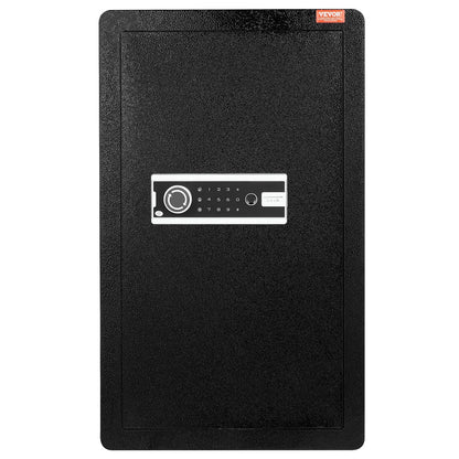 VEVOR Single Door 4.0 cu.ft Safe Box with Key Lock, Password & Fingerprint, Safe Lock Box with Fireproof Bag, Key Rack, LED Light, and 2 Shelves for Money, Documents, Jewelry, and Valuables, Black - View 10
