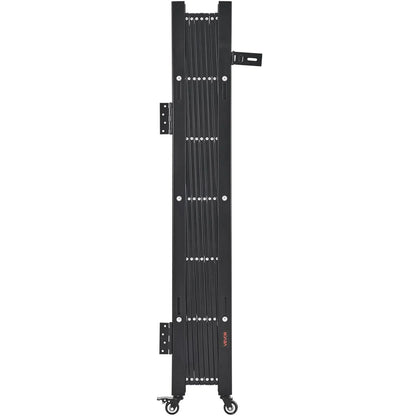 VEVOR Single Folding Security Gate, Lockable Scissor Gate with 360° Swivel Casters, Outdoor Barricade Steel Retractable Gates, for Entry Security, Garage, Warehouse & Pool, 74.80 x 51.57 in (W x H) - View 9