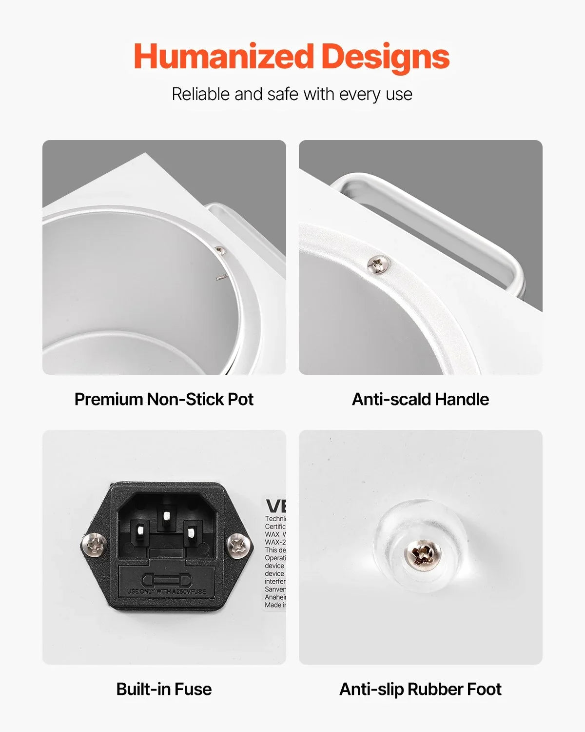VEVOR Single Wax Warmer 3000ML Wax Warmer for Hair Removal 32-248 ℉ Adjustable - View 3