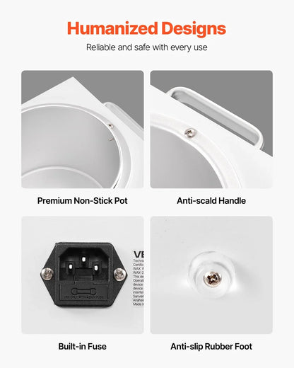 VEVOR Single Wax Warmer 3000ML Wax Warmer for Hair Removal 32-248 ℉ Adjustable - View 3