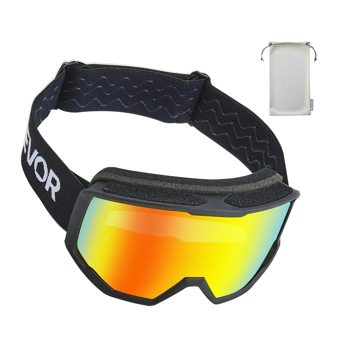 VEVOR Ski Goggles Cylindrical Lens with Orange Revo Coating Snow Goggles