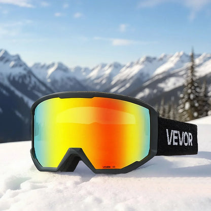 VEVOR Ski Goggles Cylindrical Lens with Orange Revo Coating Snow Goggles - View 8