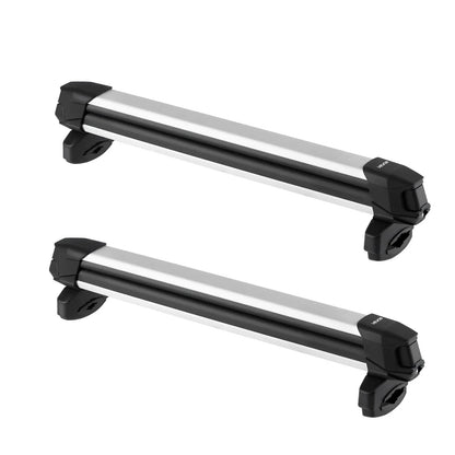 VEVOR Ski & Snowboard Roof Rack, Carry up to 6 Pairs of Skis or 4 Snowboards, 2 PCS Aluminum Universal Car Roof Rack Top Holder with Lock and Rubber Padding for Fishing Pole Rod, Fit Most Crossbars - View 10