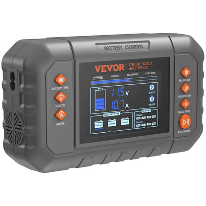 VEVOR Smart Battery Charger, 20-Amp, Lithium LiFePO4 Lead-Acid (AGM / Gel / SLA) Car Battery Charger with LCD Display, Trickle Charger Maintainer Desulfator for Boat Motorcycle Lawn Mower Deep Cycle - View 9