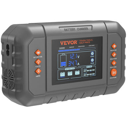 VEVOR Smart Battery Charger, 35-Amp, Lithium LiFePO4 Lead-Acid (AGM / Gel / SLA) Car Battery Charger with LCD Display, Trickle Charger Maintainer Desulfator for Boat Motorcycle Lawn Mower Deep Cycle - View 9