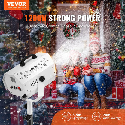 VEVOR Snow Machine 1200W Snow Making Machine with Height Adjustable Stand - View 2