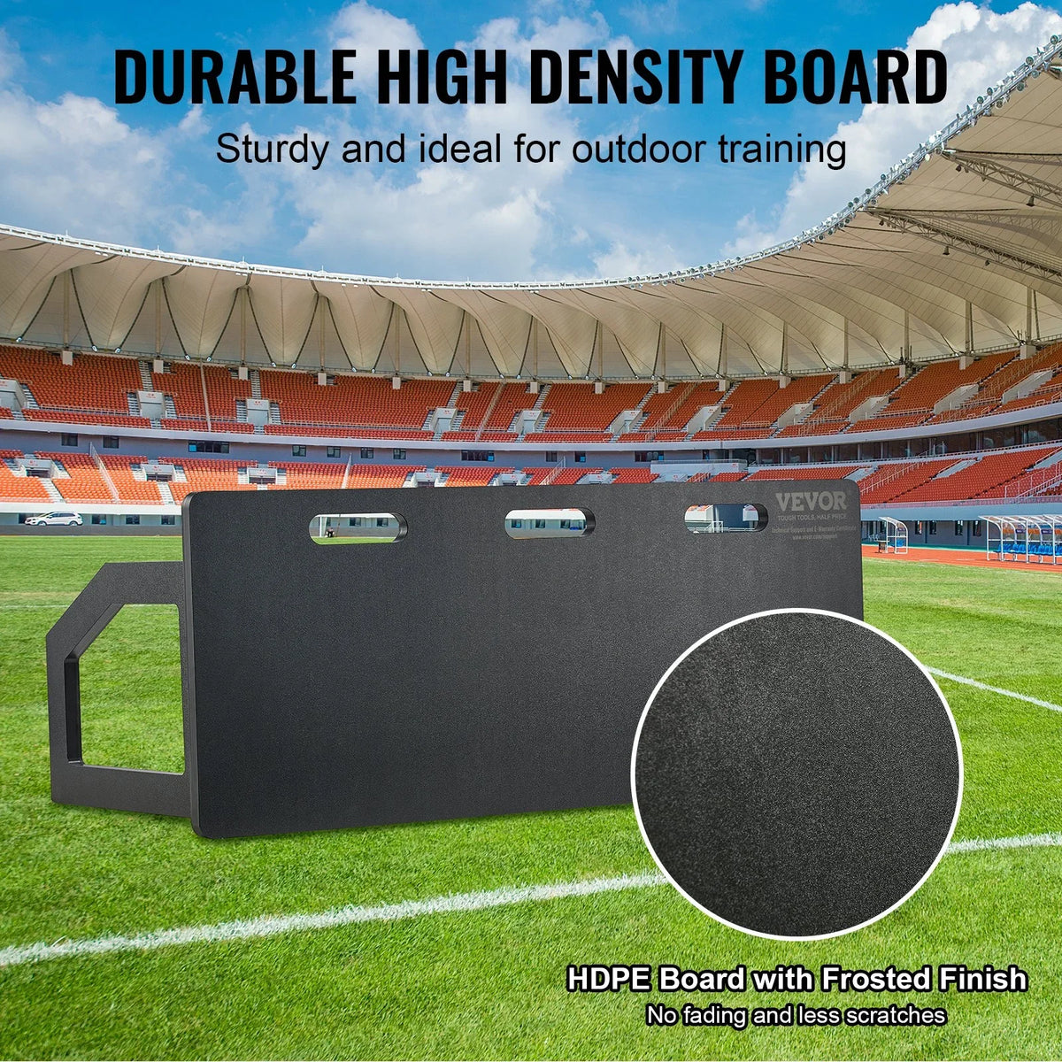 VEVOR Soccer Rebounder Board, 40"X16" Portable Soccer Wall with 2 Angles Rebound, Foldable HDPE Kickback Rebound Board, Soccer Training Equipment for Kids and Adults, Passing & Shooting Practice - View 4