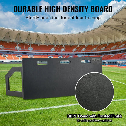 VEVOR Soccer Rebounder Board, 40"X16" Portable Soccer Wall with 2 Angles Rebound, Foldable HDPE Kickback Rebound Board, Soccer Training Equipment for Kids and Adults, Passing & Shooting Practice - View 4