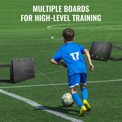 VEVOR Soccer Rebounder Board, 40"X16" Portable Soccer Wall with 2 Angles Rebound, Foldable HDPE Kickback Rebound Board, Soccer Training Equipment for Kids and Adults, Passing & Shooting Practice - View 6