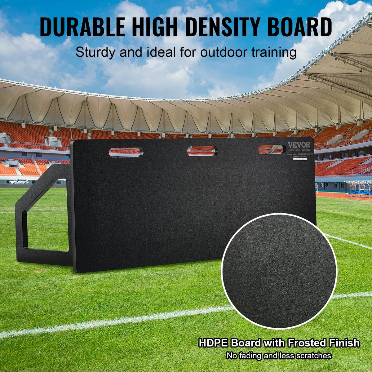 VEVOR Soccer Rebounder Board, 45"X18" Portable Soccer Wall with 2 Angles Rebound, Foldable HDPE Kickback Rebound Board, Soccer Training Equipment for Kids and Adults, Passing & Shooting Practice - View 4