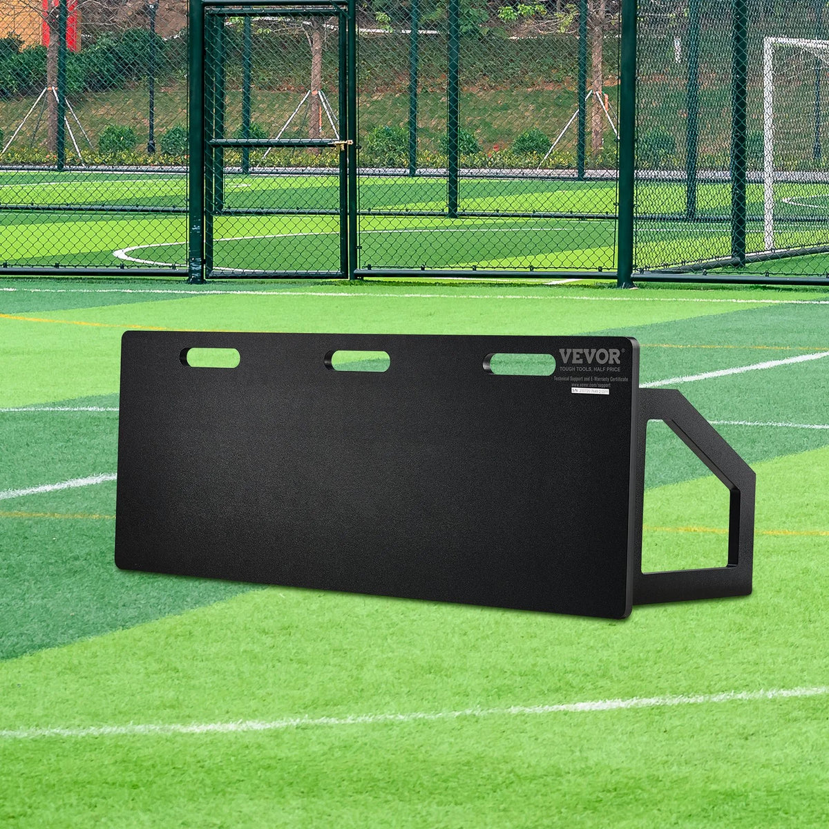 VEVOR Soccer Rebounder Board, 45"X18" Portable Soccer Wall with 2 Angles Rebound, Foldable HDPE Kickback Rebound Board, Soccer Training Equipment for Kids and Adults, Passing & Shooting Practice - View 8