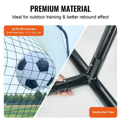 VEVOR Soccer Rebounder Net, 12x6FT Iron Soccer Training Equipment, Sports Football Training Gift with Portable Bag, Volleyball Rebounder Wall Perfect for Backyard Practicing, Solo Training, Passing - View 3