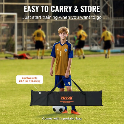 VEVOR Soccer Rebounder Net, 12x6FT Iron Soccer Training Equipment, Sports Football Training Gift with Portable Bag, Volleyball Rebounder Wall Perfect for Backyard Practicing, Solo Training, Passing - View 5