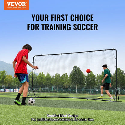 VEVOR Soccer Rebounder Net, 12x6FT Iron Soccer Training Equipment, Sports Football Training Gift with Portable Bag, Volleyball Rebounder Wall Perfect for Backyard Practicing, Solo Training, Passing - View 7